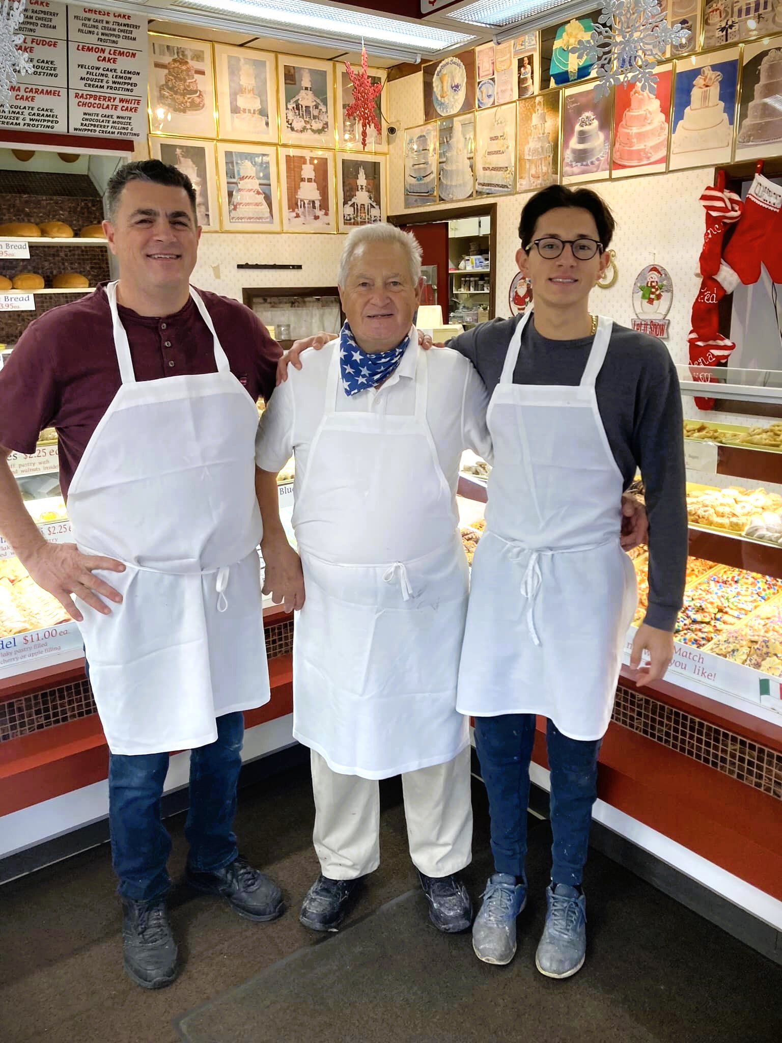 Angelo, John, and Giovanni Colozza of Colozza's Bakery. Since 1975.